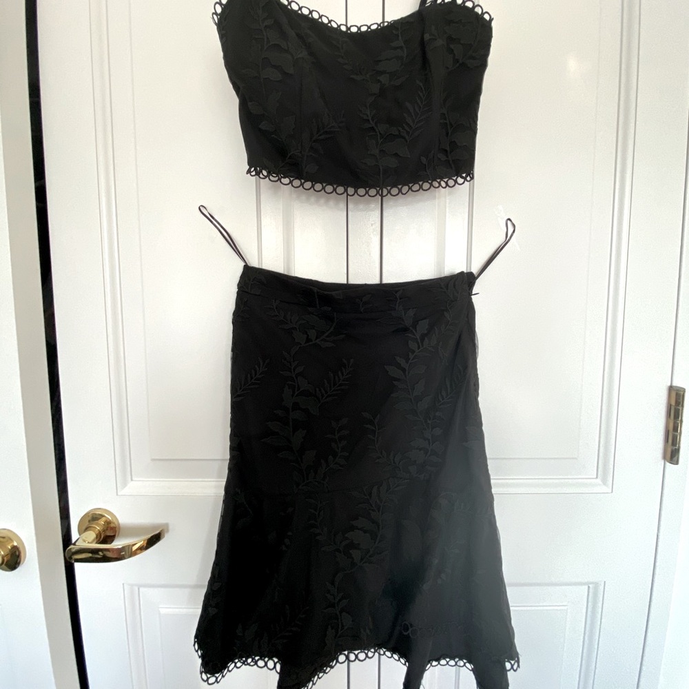 Lucy Paris crop top and matching skirt